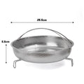 Stainless Steel Steamer Foldable Steam Cooking Utensil Steaming Tray with Handle Steaming Grid Cookware