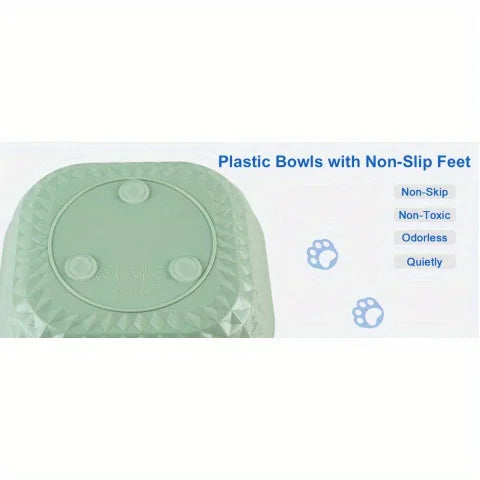 6pcs Cat Bowls Set - Whisker Fatigue Relief Shallow Dishes + 5.5in Wet Food Plates, Anti-Tip Pet Dishes for Indoor Cats
