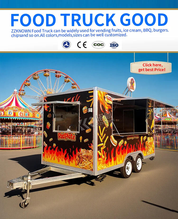 Catering Concession Food Trailers Fully Equipped Foodtruck Fast Food Cart Mobile Kitchen Food Truck Mobile Restaurant