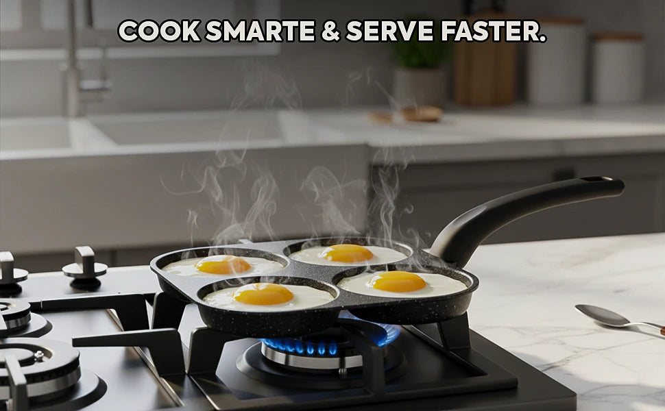 Egg Pan Nonstick and Egg Frying Pan Versatile Breakfast Skillet for Eggs Pancakes Plett with Gas Stove and Induction Cooktop