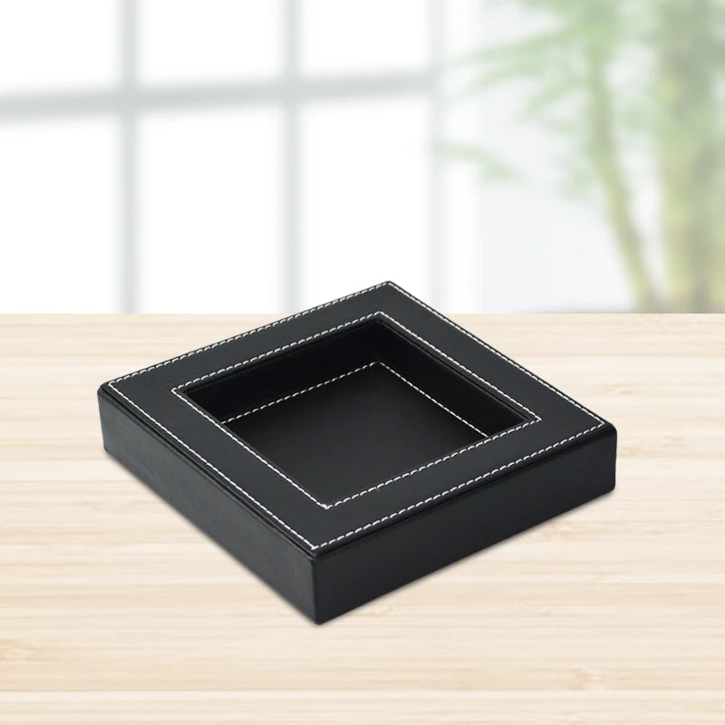 High-End Business Leather Office Supplies Set, Pen Holder, Desktop File Cabinet, Desktop Storage Box