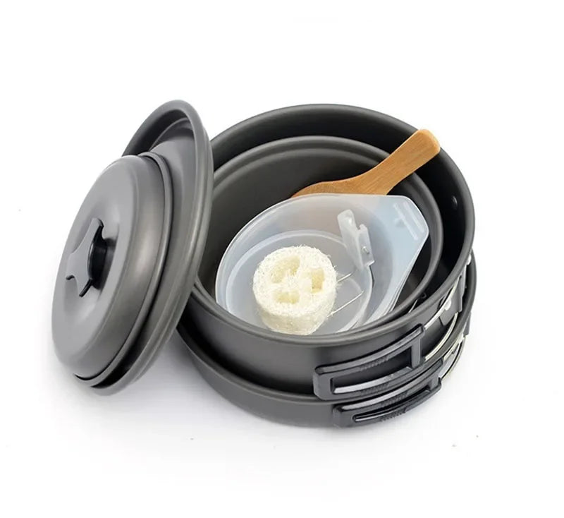 Lightweight and Portable Camping Cookware Set, Pot and Pan with Carrying Bag, Perfect for Outdoor Camping