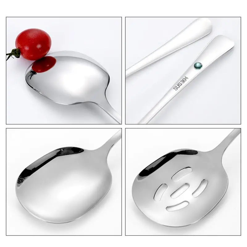 Stainless Steel Serving Spoon Public Flatware Serving Spoons And Slotted Spoons Serving Spoon Kitchen Flatware