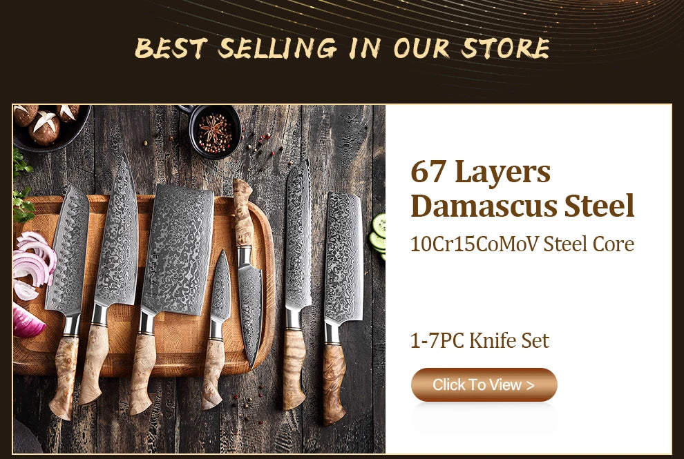 Kitchen Knife 6.8'' Nakiri Knife Japanese Damascus Steel Butcher Meat Cleaver Vegetable Knives Cooking Cutter Ebony Handle