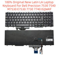 100% Original New Latin LA Laptop Keyboard For Dell Precision 7530 7540 M7530 E7530 7730 7740 02JWKF