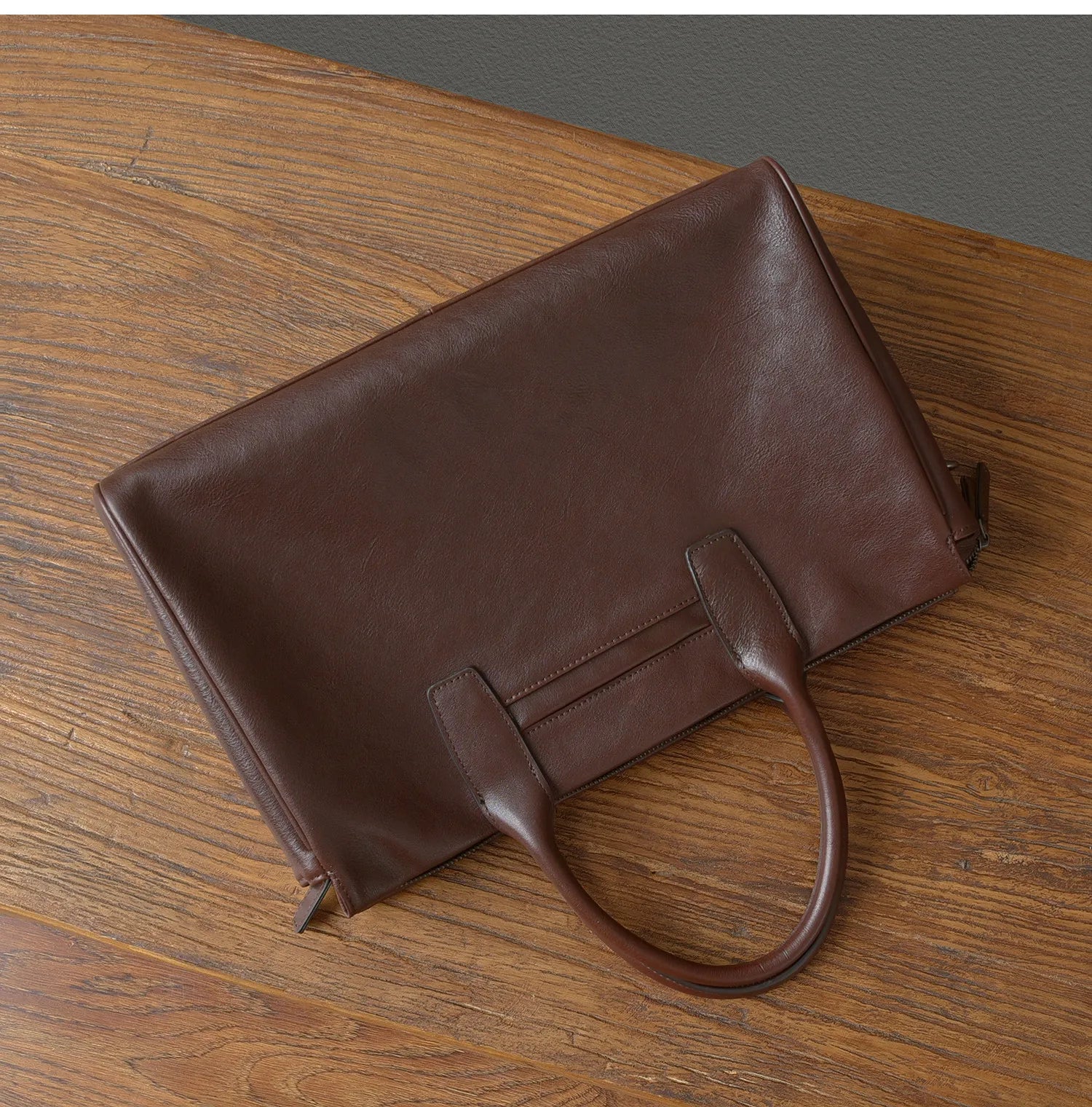 Business vintage genuine leather men's briefcase organizer designer handmade real cow leather women's handbag work postman bag