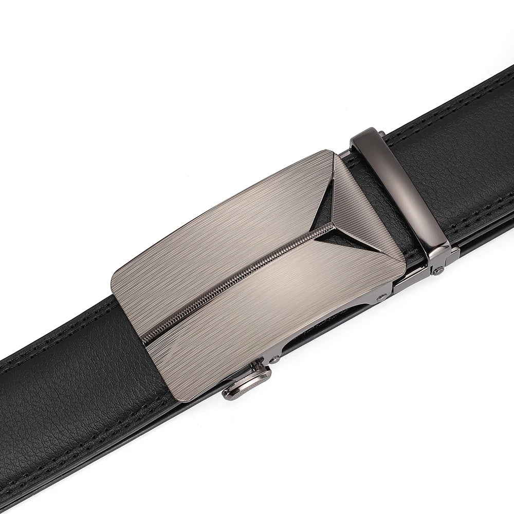 Business Dress Belt Men Soft Genuine Leather Automatic Buckle Trouser Belt  High-end Men Belt Great Gift for Men Waist Strap