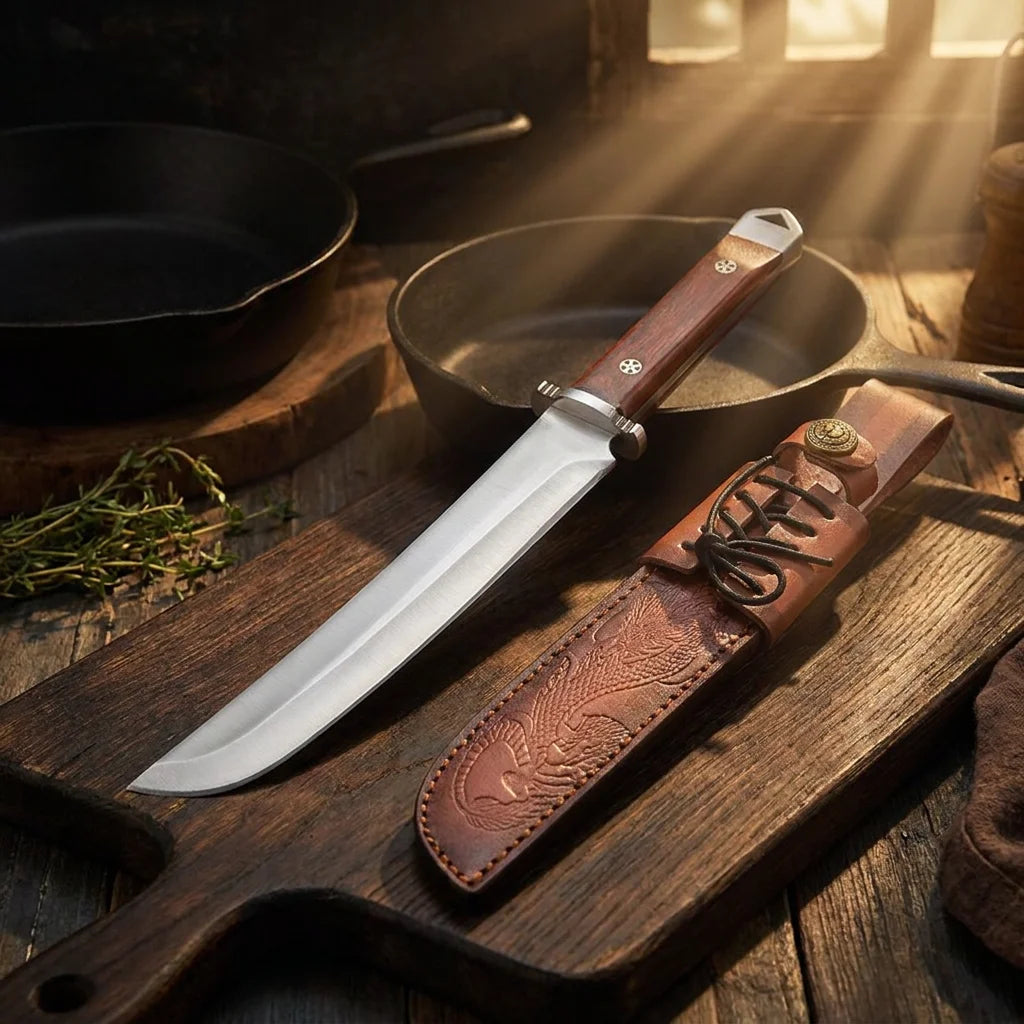 1 piece Butcher Chopping Knife  High Hardness Stainless Steel Kitchen Knife with Wood Handle Meat Cleaver Utility Cooking Knife