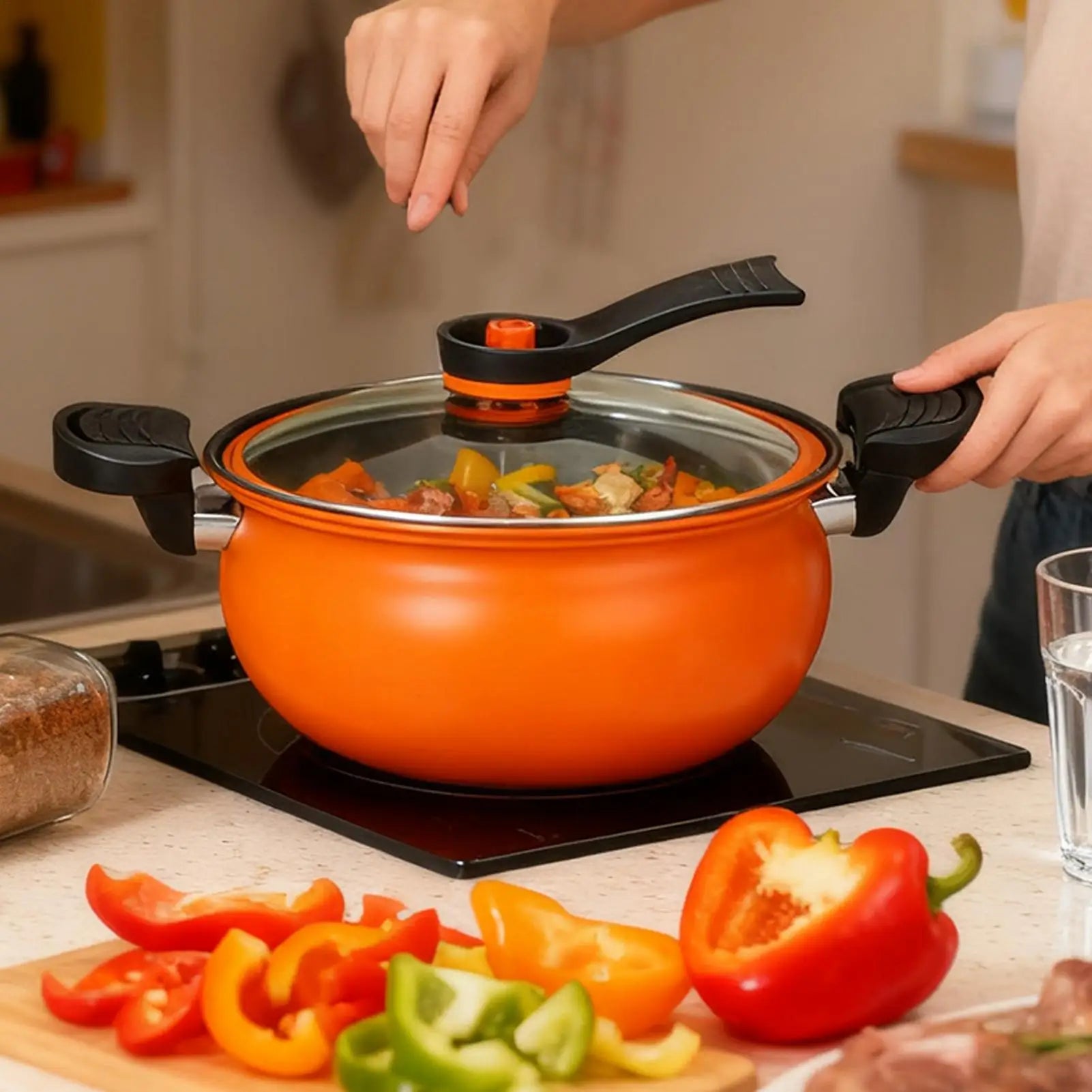 Cooking Pot Large Heavy Duty Cookware Kitchen Pots Cookware Nonstick Saucepan for Gas Ceramic Electric Stove Home Kitchen