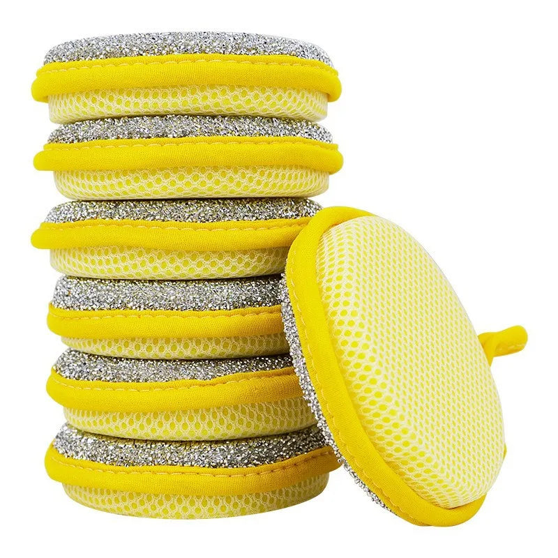 Kitchen Cleaning Towel Double Sided Dishwashing Sponge Kitchenware Brushes Anti Grease Wiping Rags Absorbent Washing Dish Cloth