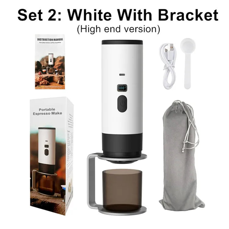 Portable Electric Coffee Maker 3-in-1 Capsule Coffee Grinder Travel Coffee Maker  for Car and Home Camping Campany