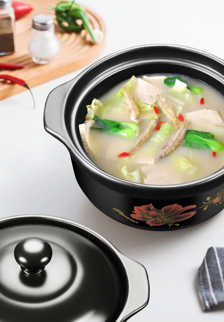 Chinese Cookware Stew Pots Ceramic Casserole Non Stick Soup Pot Food Stewpan Cooking Kitchen Kitchenware
