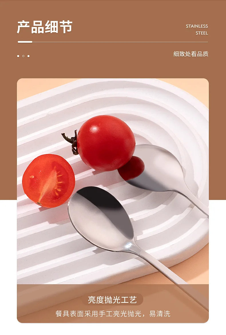 Coffee and Dessert Spoons Flatware Kitchen Tools Ice Cream Cartoon Stirring Spoon Stainless Steel Long Cat Handle Ceramic Spoon