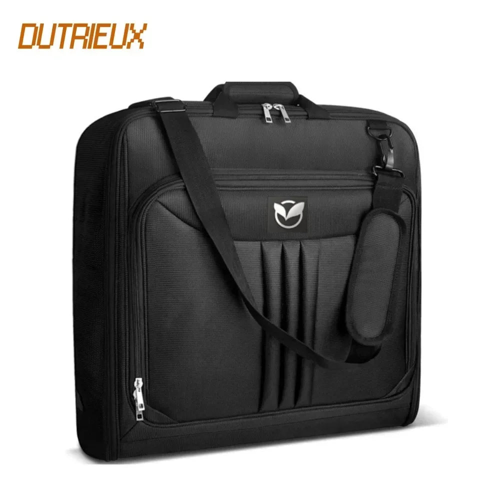DUTRIEUX Men's Business Travel Bag One Shoulder Short Business Trip Clothing Bag Large Suit Bag Waterproof Travel Bag Handbag