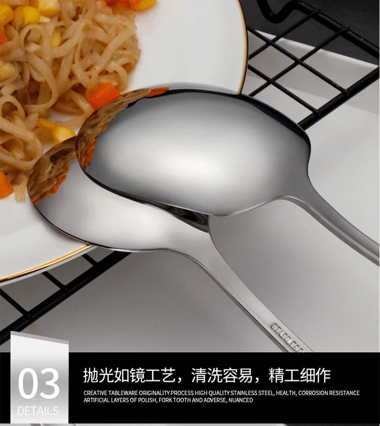 Stainless steel serving spoon, restaurant utility spoon, hotel serving spoon, cafeteria self-service serving spoon