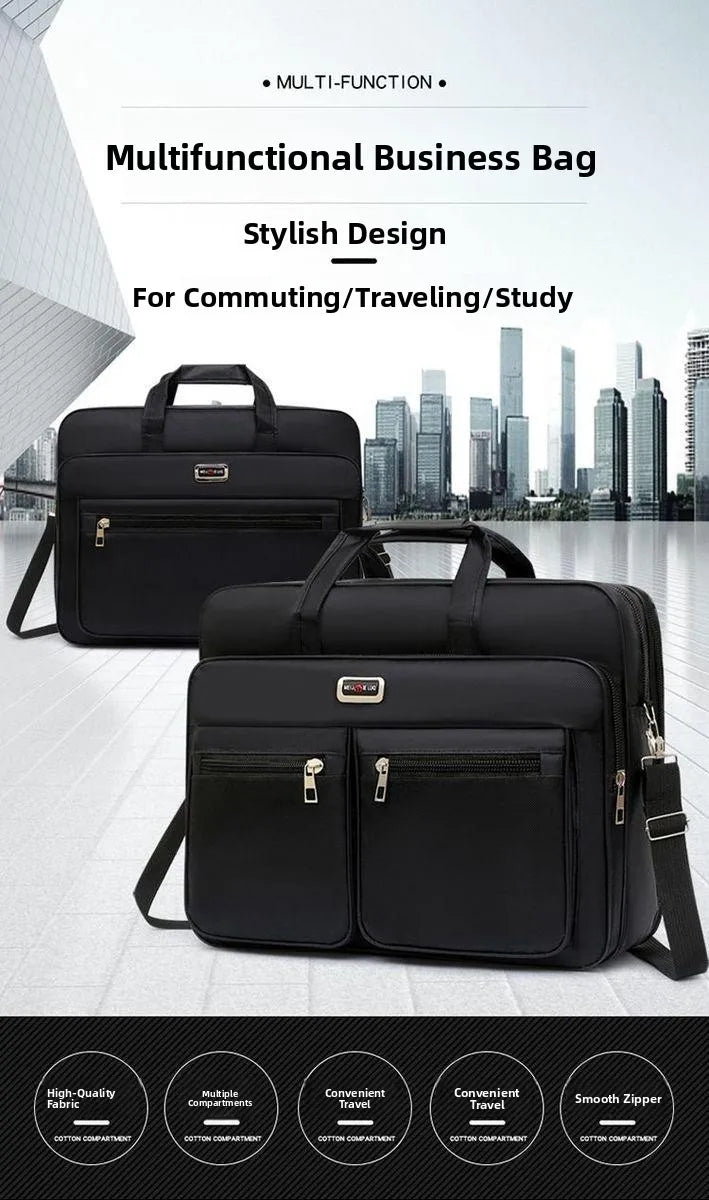 Casual Oxford Cloth Men's Shoulder Crossbody Bag Large Capacity Business Travel Handbag Leisure Sports Bag Stylish Durable