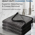 Kitchen Cleaning Towel Double-Sided Ultra Absorbent Lint-Free Oil Stain Remover Reusable Dish Cloth for Countertop Glass