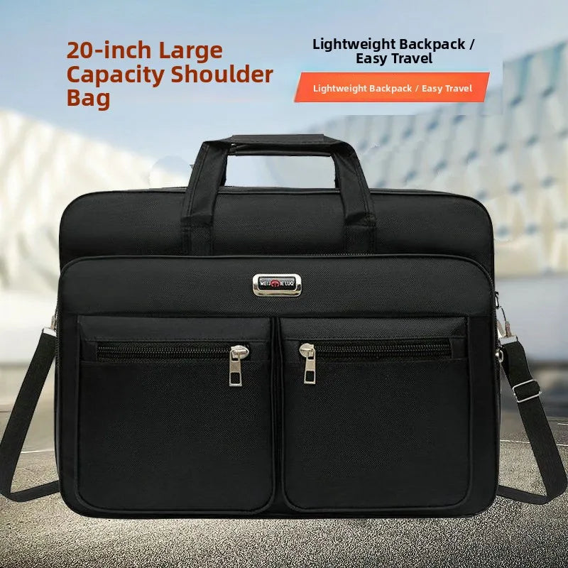 Casual Oxford Cloth Men's Shoulder Crossbody Bag Large Capacity Business Travel Handbag Leisure Sports Bag Stylish Durable