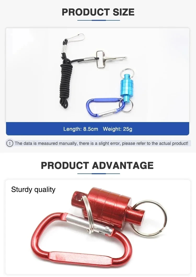 Burle Wholesale Outdoor Fishing Gear Magnetic Buckle Carabiner Strong Magnetic Portable Mountaineering Buckle