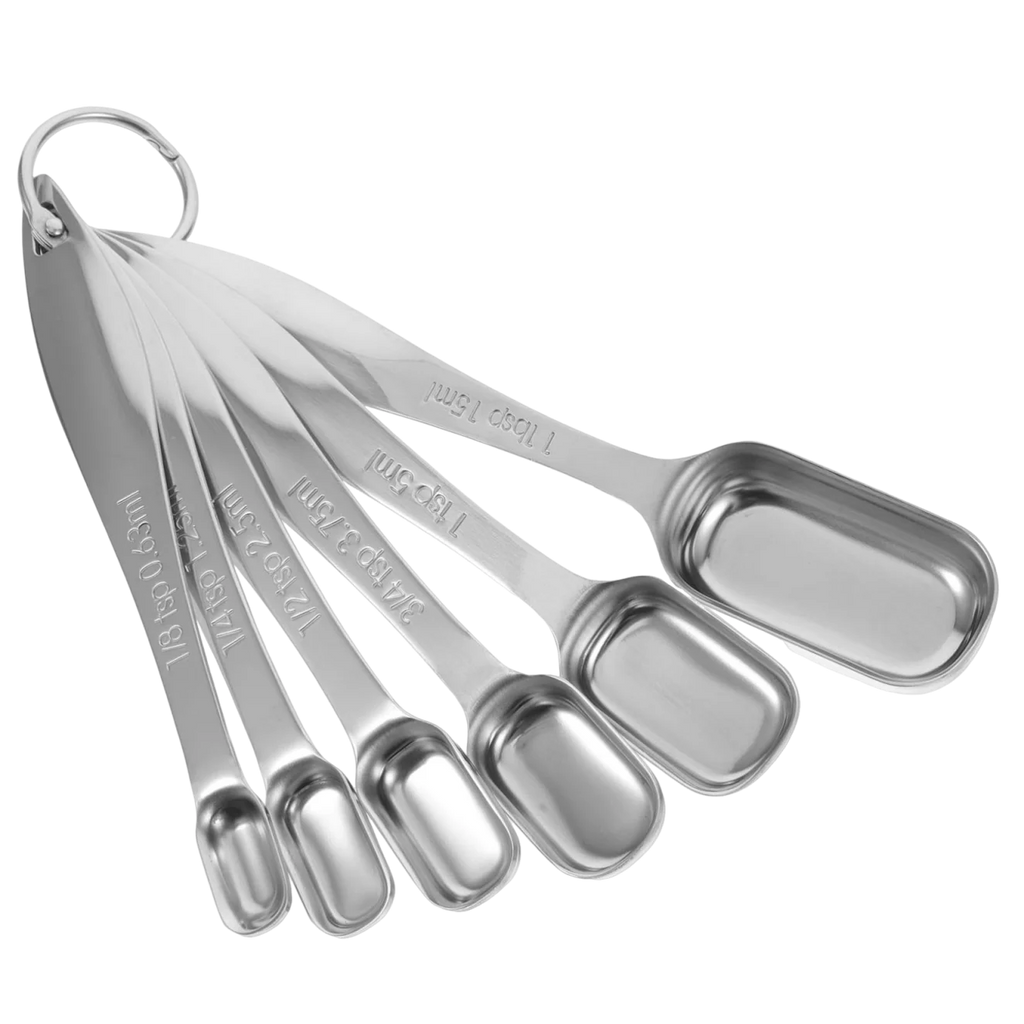 Stainless Steel Measuring Spoons Set Graduated Scoop Metric Imperial Scale Kitchen Baking Tools for Cooking Seasoning Coffee
