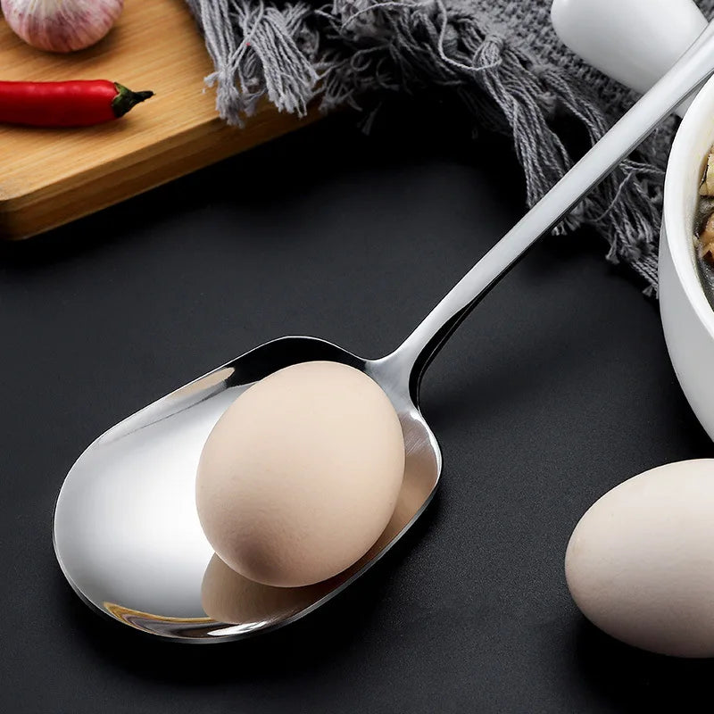 1PC Hotel Shared Spoons, Service Spoons, Home Club Self-service Meal Spoons, Thickened Cafeteria Meal Spoons, Large Spoons