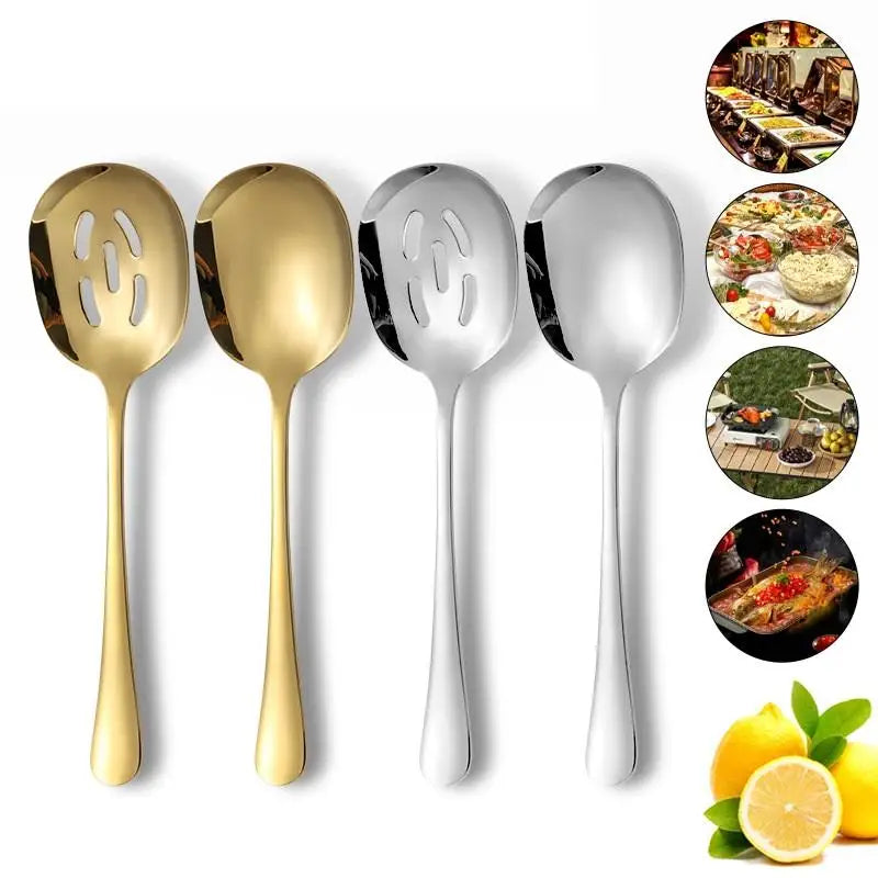 Stainless Steel Serving Spoon Public Flatware Serving Spoons And Slotted Spoons Serving Spoon Kitchen Flatware