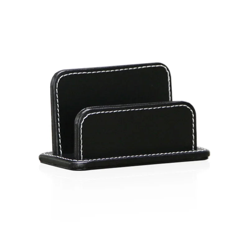High-End Business Leather Office Supplies Set, Pen Holder, Desktop File Cabinet, Desktop Storage Box