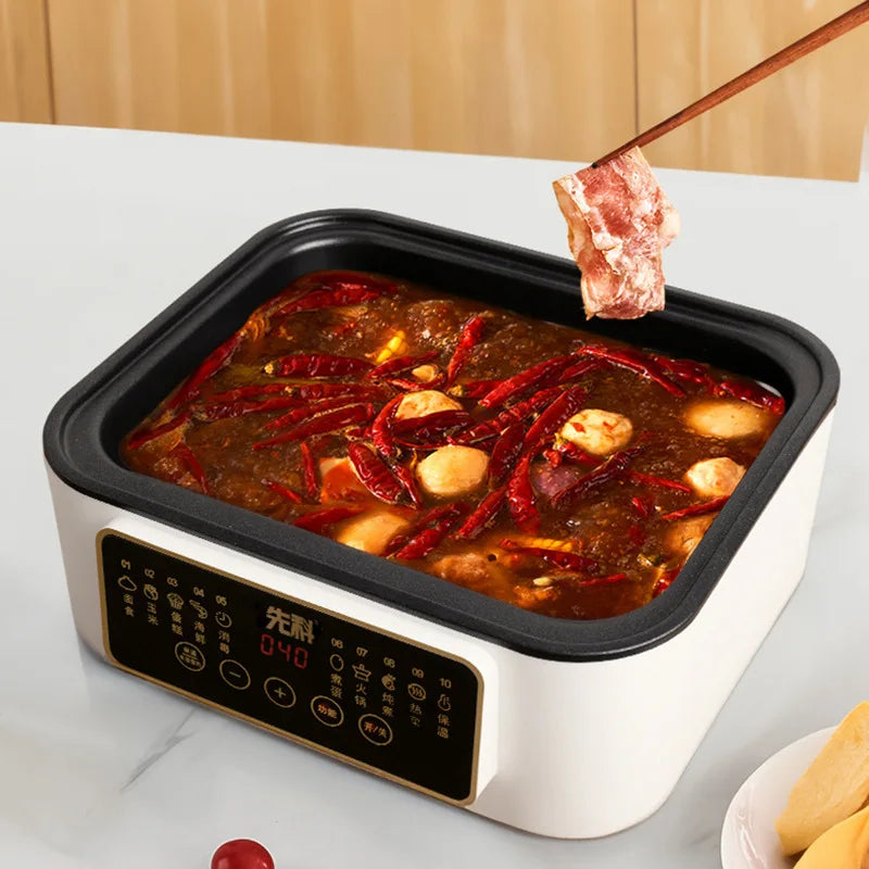 Electric Steamer Multi-Functional Three-Layer Breakfast Maker with Large Capacity, Keep Warm, Pre-Set Timer