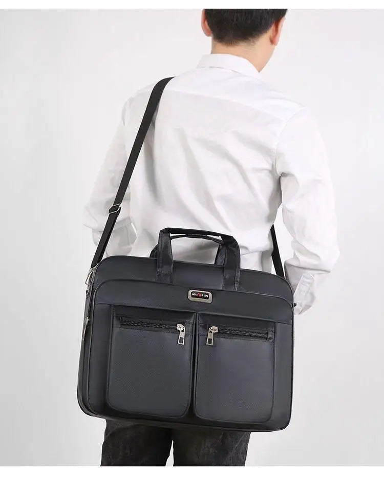 Casual Oxford Cloth Men's Shoulder Crossbody Bag Large Capacity Business Travel Handbag Leisure Sports Bag Stylish Durable