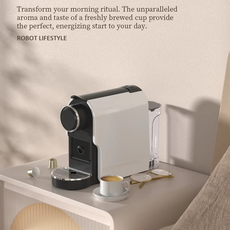 2-In-1 Portable Coffee Maker Fit Capsule Coffee Powder 1800mAh Battery for Outdoor Camping Travel Hotel Office