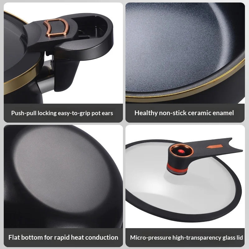 kitchen items Ceramic non-stick soup pot multi-functional household cooking pot 7L large capacity suitable for braising stewing