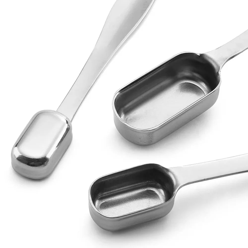 Stainless Steel Measuring Spoons Set Graduated Scoop Metric Imperial Scale Kitchen Baking Tools for Cooking Seasoning Coffee