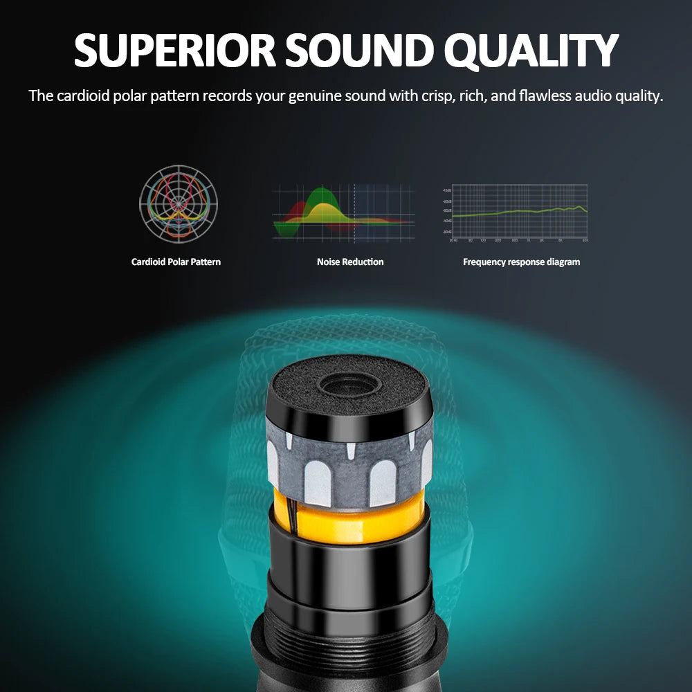 4 Channel Karaoke Audio Mixer with Dual UHF Wireless Microphone USB Bluetooth DJ Mixer for Party Computer Studio Recording DGNOG