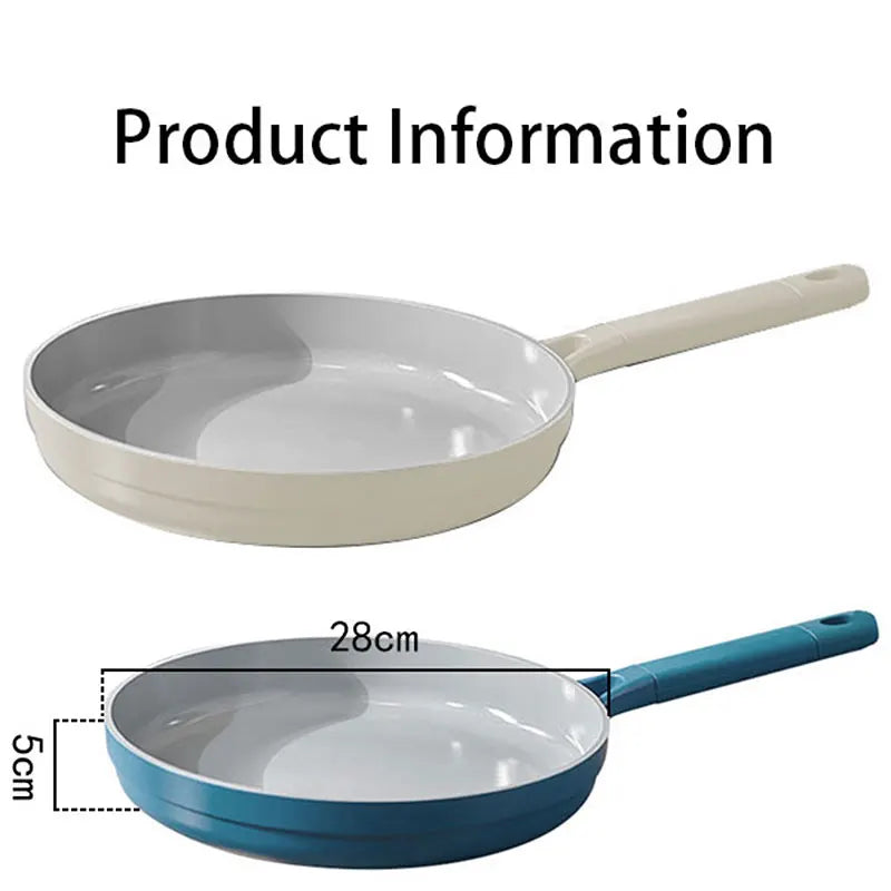 28cm Nonstick Ceramic Frying Pan Skillet Healthy Non Toxic Egg Omelet Chef's Pan Steak Skillet Kitchen Cookware Skillet