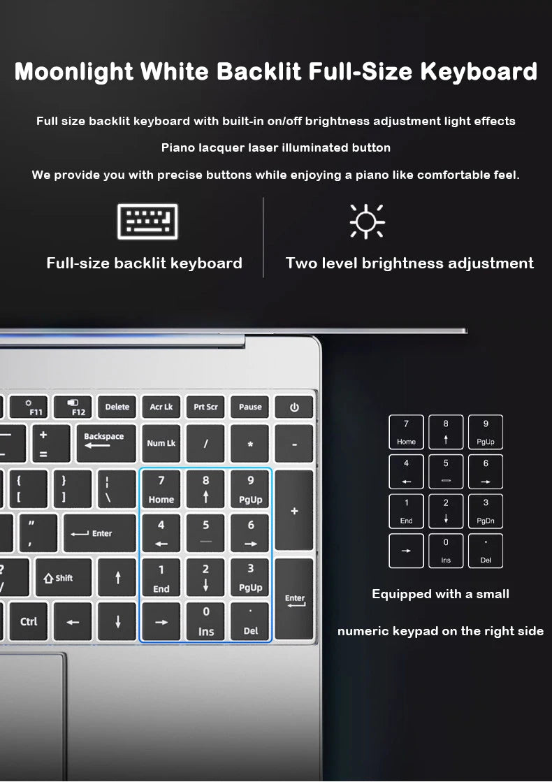 LENO NEW 15.6" Laptop Intel Core i9-9900 32GB 2TB Windows 11 Gaming Computer PC Gamer office Ultra Slim Notebook 1920*1080 HD