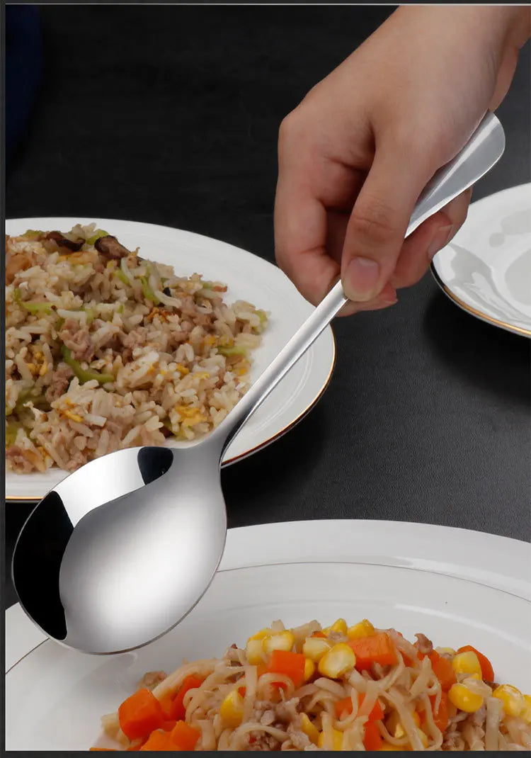 Stainless steel serving spoon, restaurant utility spoon, hotel serving spoon, cafeteria self-service serving spoon