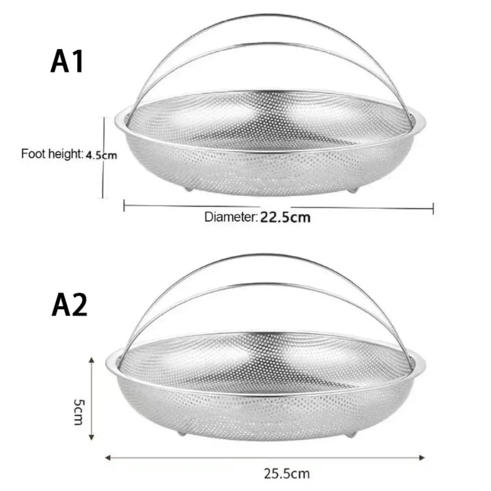 Stainless Steel Steamer Foldable Steam Cooking Utensil Steaming Tray with Handle Steaming Grid Cookware