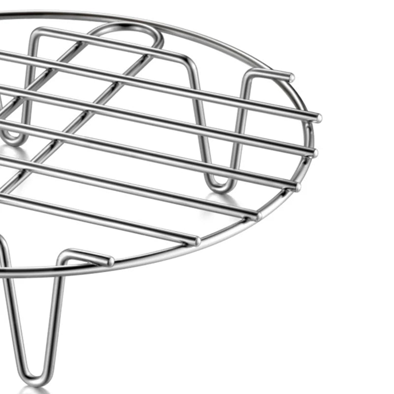 【S】Stainless Steel Cookware Steamer Rack Cooking Baking Pot Stand Airfryer Grill Food Accessories Kitchen Steaming Racks