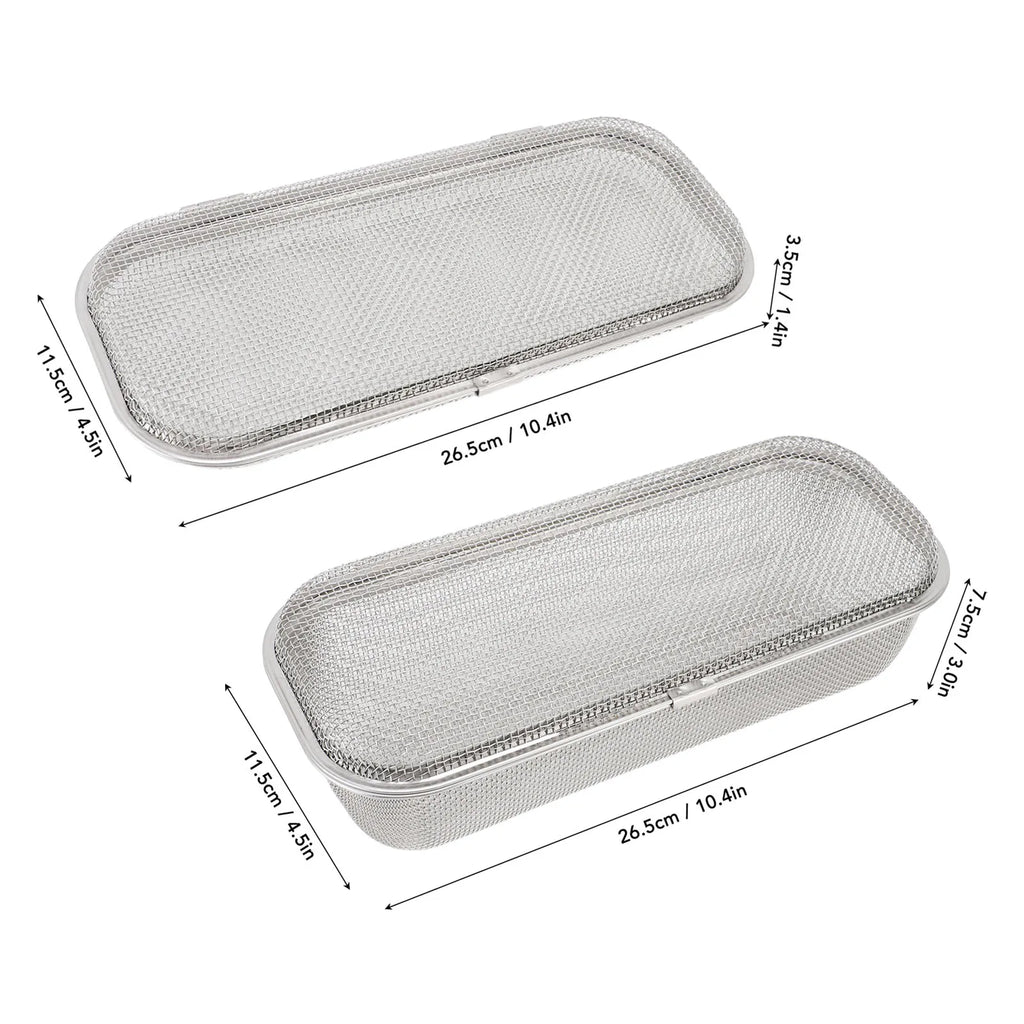 Dishwasher Basket Safe Thorough Cleaning Dishwasher Silverware Holder Mesh Drain Multifunctional Rectangular for Small Items