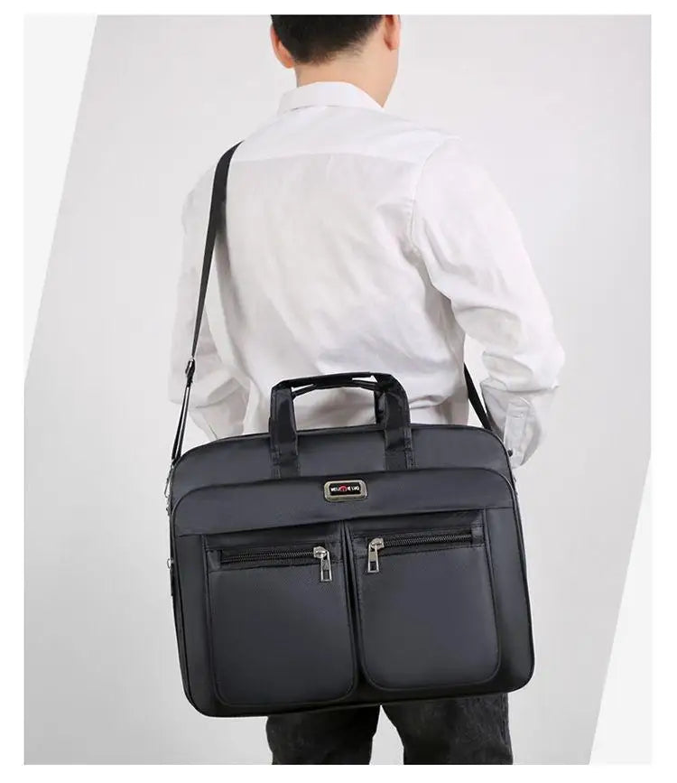 Casual Oxford Cloth Men's Shoulder Crossbody Bag Large Capacity Business Travel Handbag Leisure Sports Bag Stylish Durable