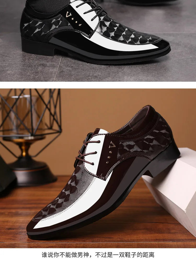 Designer Leather Shoes for Men Business Dress Shoes Versatile Wedding Shoes Men Shoe Classic Loafers Men Zapatos Para Hombres