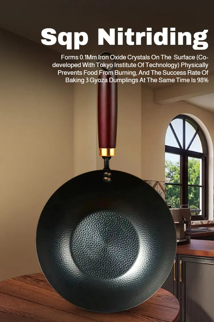 Household Non-stick Pan without Coating - 24cm Mini Wok with Lid,for Kitchen,Easy to Clean,Ideal for Small Meals & Daily