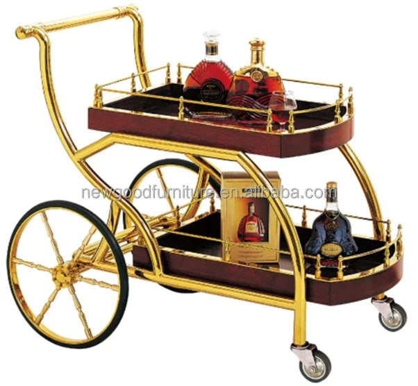 Luxury Modern Restaurant Food Trolley High Quality Commercial Stainless Steel and Iron for Hotel and Dining