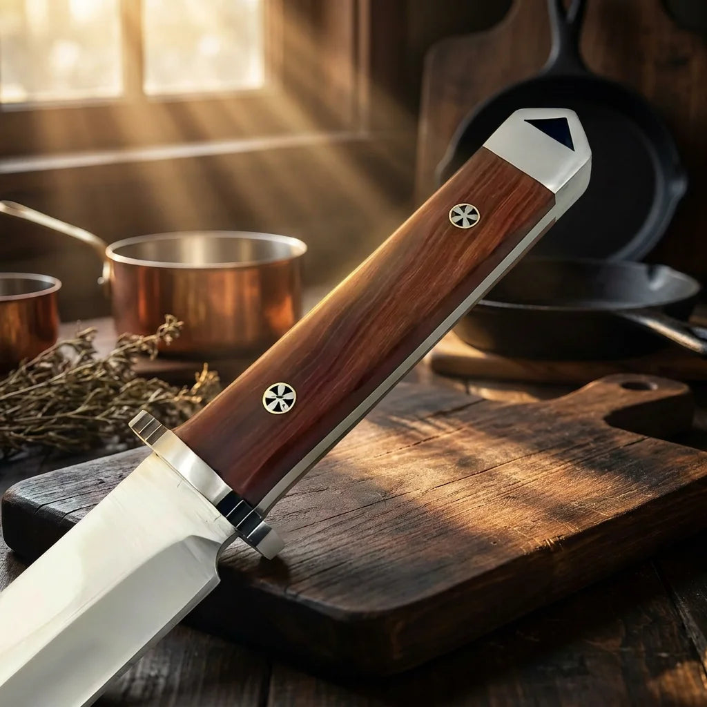 1 piece Butcher Chopping Knife  High Hardness Stainless Steel Kitchen Knife with Wood Handle Meat Cleaver Utility Cooking Knife