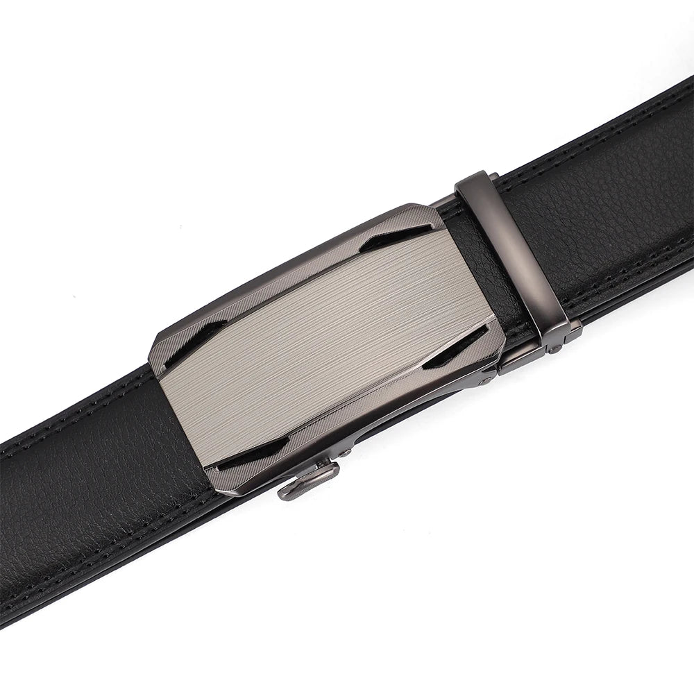 Business Dress Belt Men Soft Genuine Leather Automatic Buckle Trouser Belt  High-end Men Belt Great Gift for Men Waist Strap