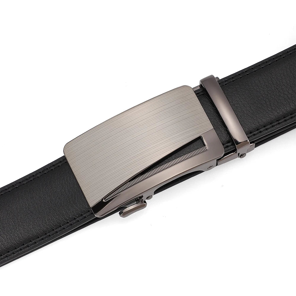 Business Dress Belt Men Soft Genuine Leather Automatic Buckle Trouser Belt  High-end Men Belt Great Gift for Men Waist Strap