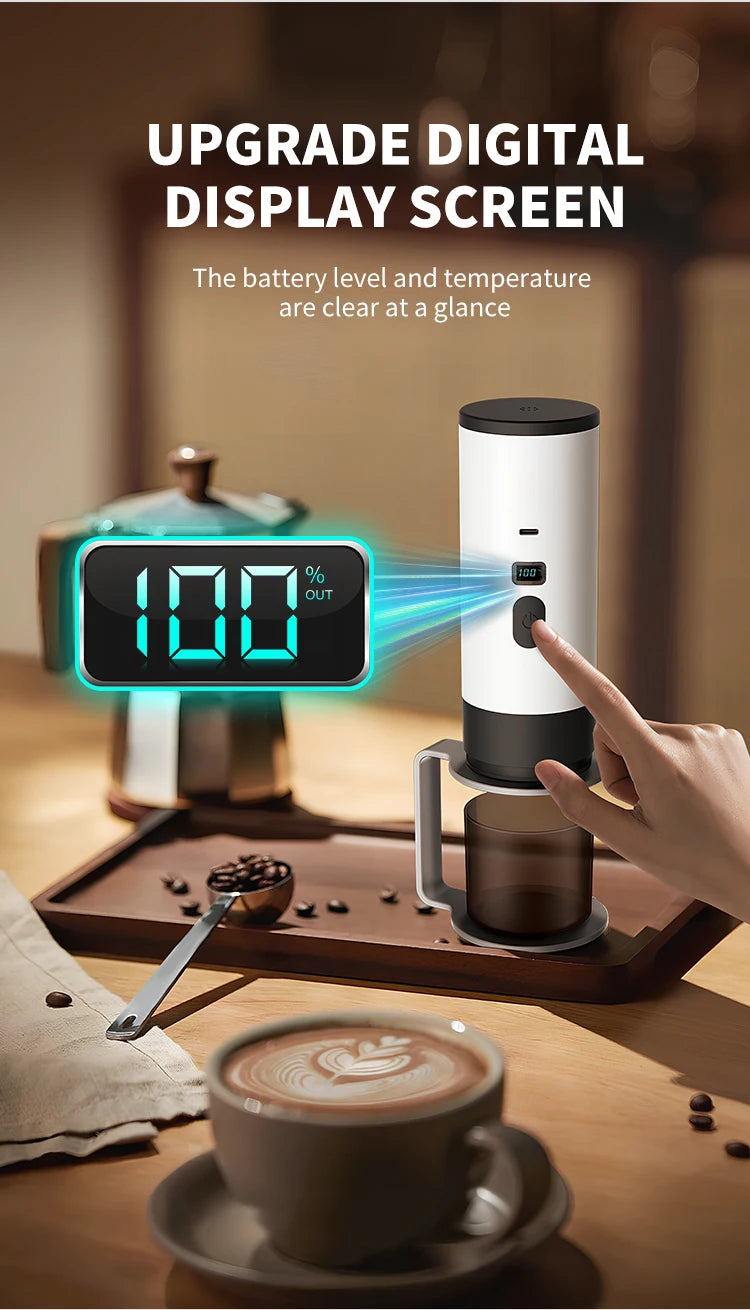 Portable Electric Coffee Maker 3-in-1 Capsule Coffee Grinder Travel Coffee Maker  for Car and Home Camping Campany
