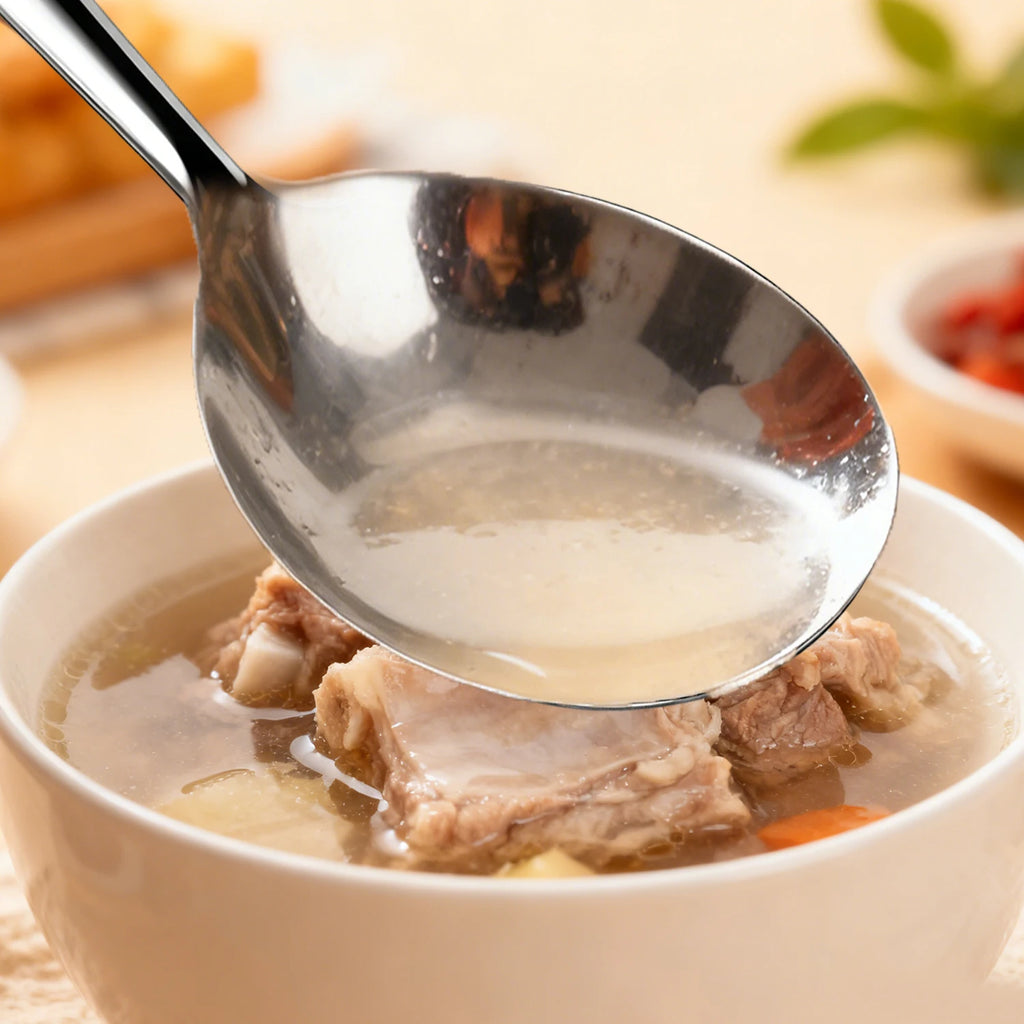 Stainless Steel Serving Spoons Dining Soup Rice Spoon with Drain Hole Heat Insulated Handle Kitchen Utensils Restaurant Ladles