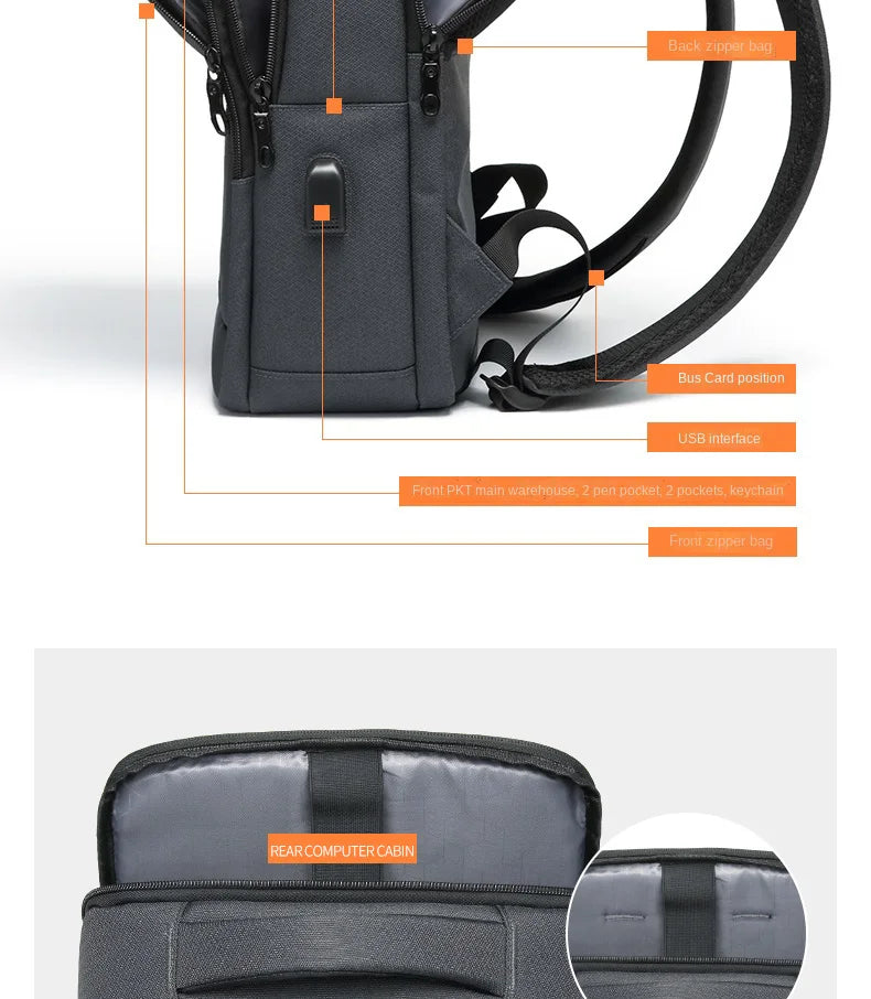 GOLF backpack men's high-capacity business backpack 2024 new business travel computer travel bag for college students