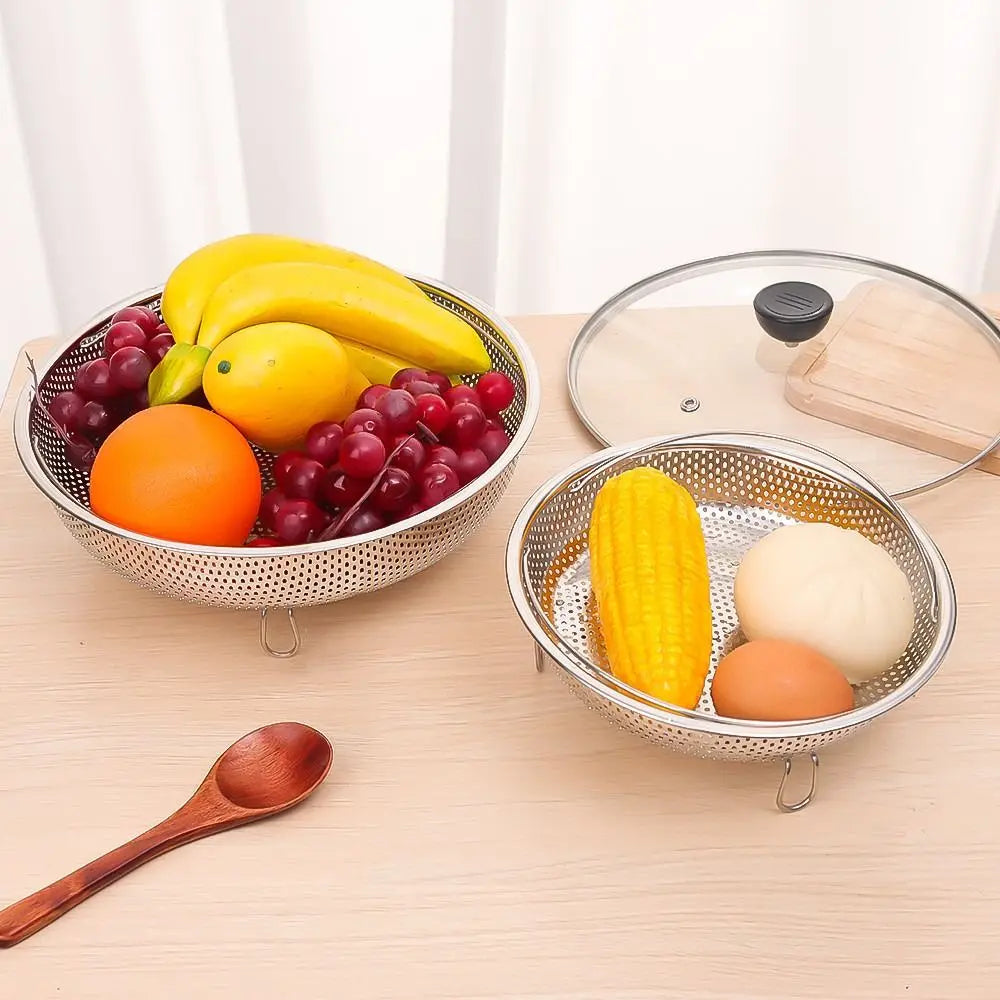 Stainless Steel Steamer Foldable Steam Cooking Utensil Steaming Tray with Handle Steaming Grid Cookware